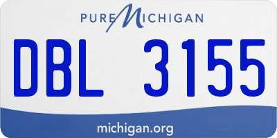 MI license plate DBL3155