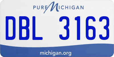 MI license plate DBL3163