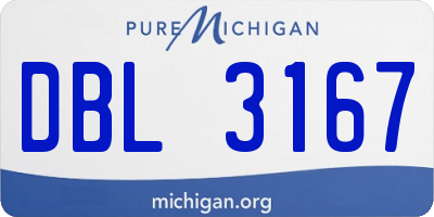MI license plate DBL3167