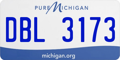 MI license plate DBL3173