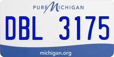 MI license plate DBL3175