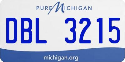 MI license plate DBL3215