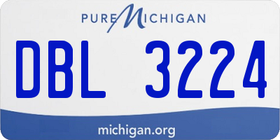 MI license plate DBL3224