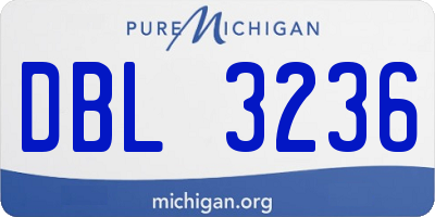 MI license plate DBL3236