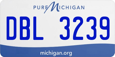 MI license plate DBL3239