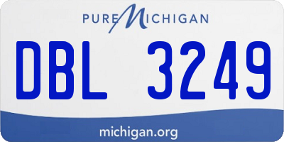 MI license plate DBL3249
