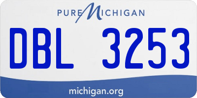 MI license plate DBL3253