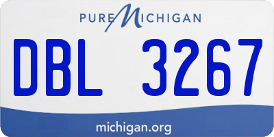 MI license plate DBL3267
