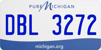 MI license plate DBL3272