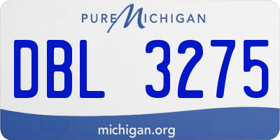 MI license plate DBL3275
