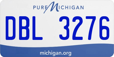 MI license plate DBL3276
