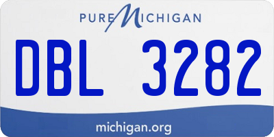 MI license plate DBL3282