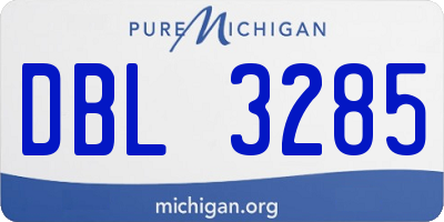 MI license plate DBL3285