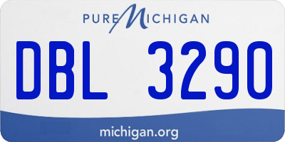 MI license plate DBL3290