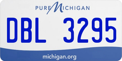 MI license plate DBL3295