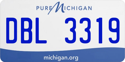 MI license plate DBL3319