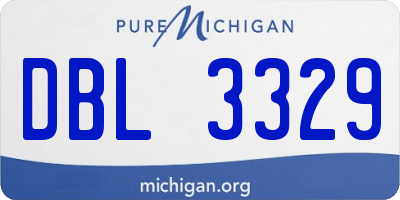 MI license plate DBL3329