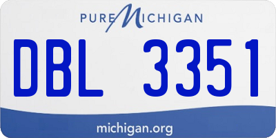MI license plate DBL3351
