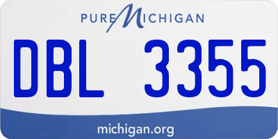 MI license plate DBL3355