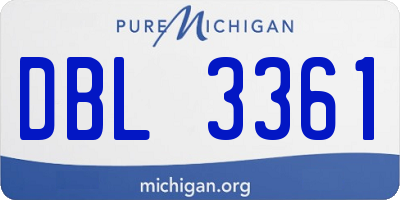 MI license plate DBL3361