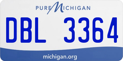MI license plate DBL3364