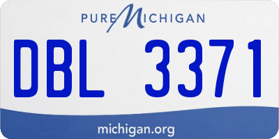 MI license plate DBL3371