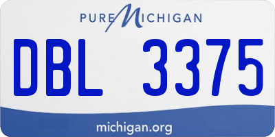 MI license plate DBL3375