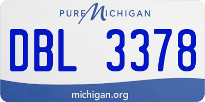 MI license plate DBL3378