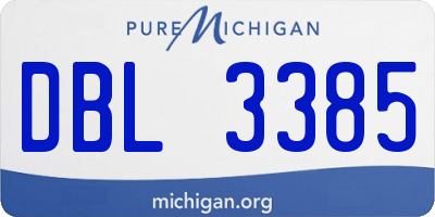 MI license plate DBL3385