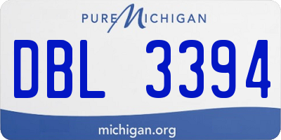 MI license plate DBL3394
