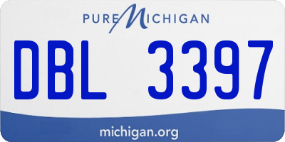 MI license plate DBL3397