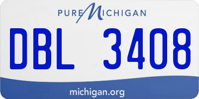 MI license plate DBL3408