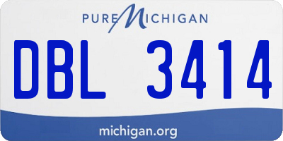 MI license plate DBL3414