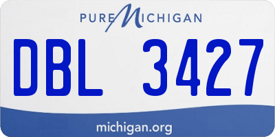 MI license plate DBL3427