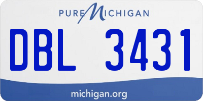 MI license plate DBL3431