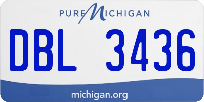 MI license plate DBL3436