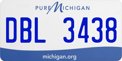 MI license plate DBL3438
