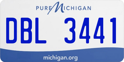 MI license plate DBL3441