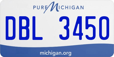 MI license plate DBL3450