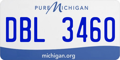 MI license plate DBL3460