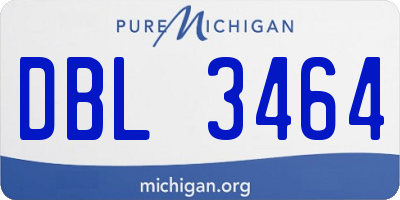 MI license plate DBL3464