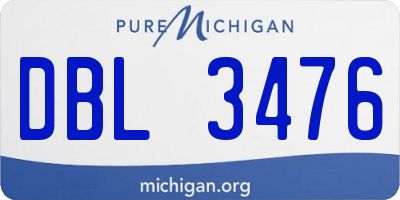 MI license plate DBL3476
