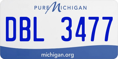 MI license plate DBL3477