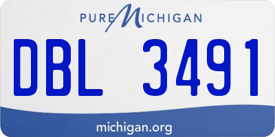 MI license plate DBL3491