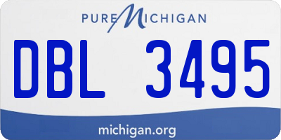 MI license plate DBL3495