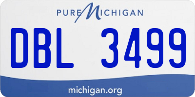 MI license plate DBL3499