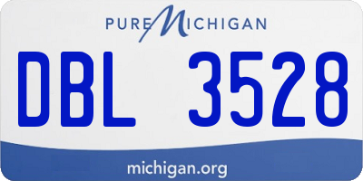 MI license plate DBL3528