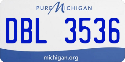 MI license plate DBL3536