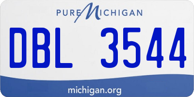 MI license plate DBL3544