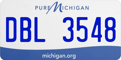 MI license plate DBL3548